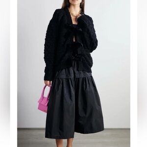 SEA New York Black Wool Blend Teresa Long Sleeve Cardigan Size Small